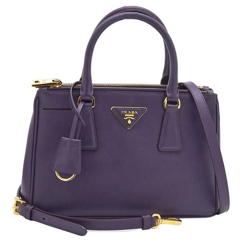 prada tote galleria double zip small saffiano leather viola purple|Prada Small Saffiano Galleria Double Zip Tote .